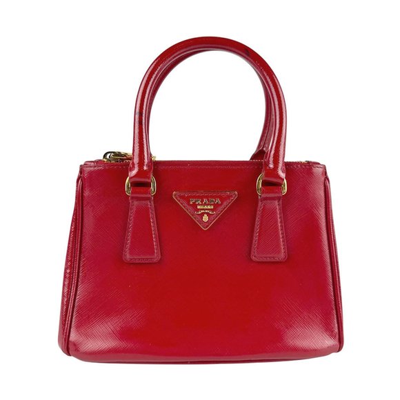 PRADA Red Leather Shoulder Bag - Picture 1 of 5